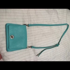 Turquoise blue, crossbody bag